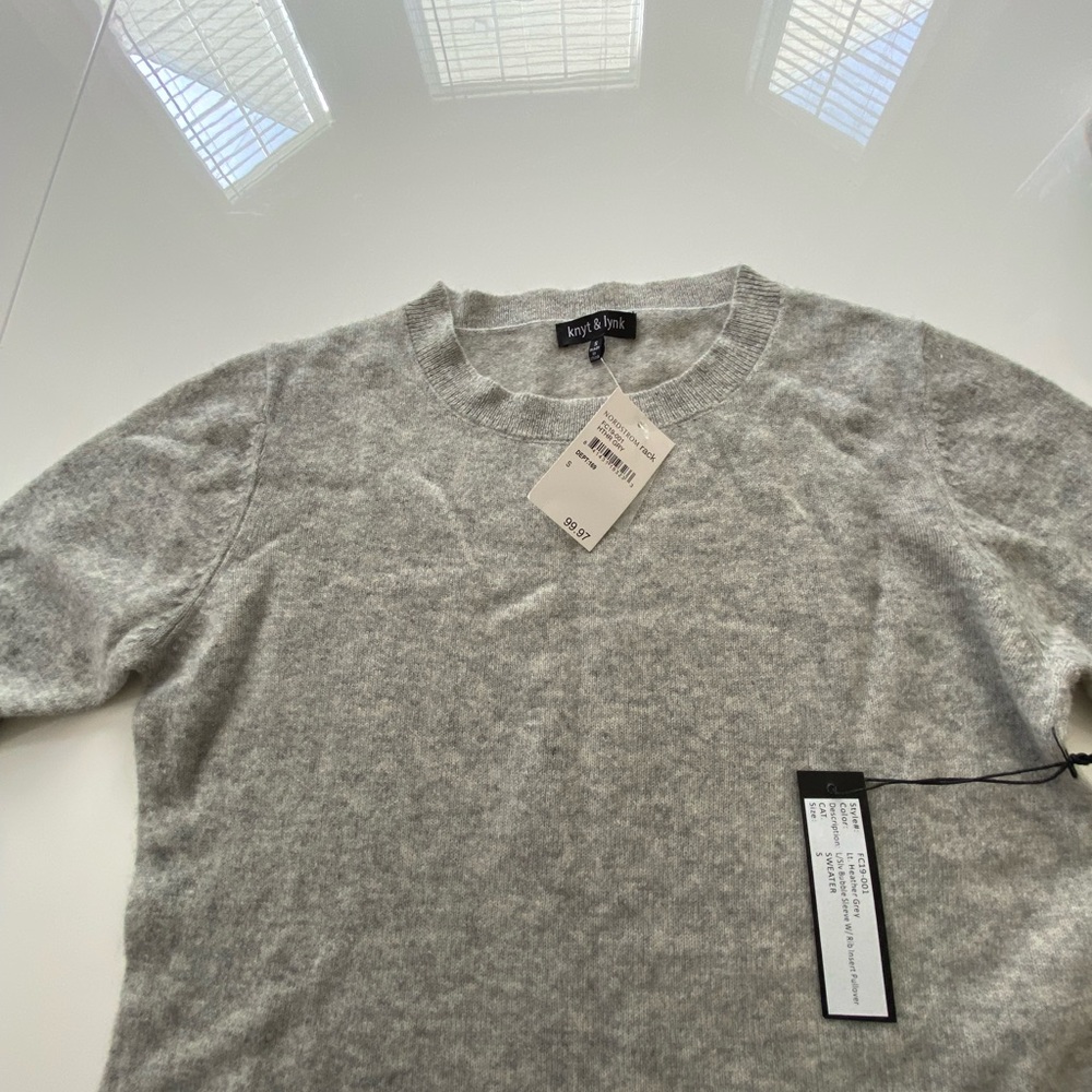 NWT knyt & lynk cashmere sweater S
